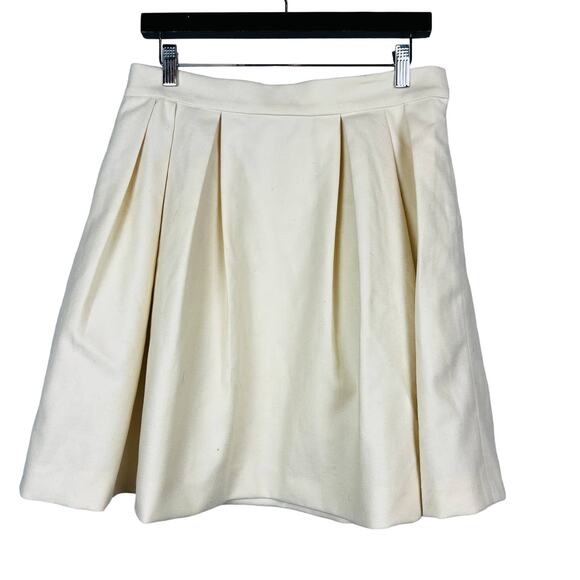 Hadleigh's Full Silk Skirt Knee Length Made in Italy Cream - 45 - Picture 1 of 4
